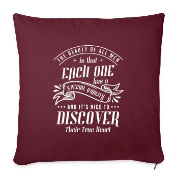 Homme Modèle Barbe Porteur Cadeau - Housse de coussin décorative 45 x 45 cm - bordeaux - Devant