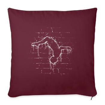 Street Art BackFlip Tricking Parkour Freerunning - Sofa pillowcase 17,3'' x 17,3'' (45 x 45 cm) - burgundy - Front