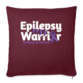 Epilepsy Warrior - Sofakissenbezug 45 x 45 cm - Burgunderrot - Vorne