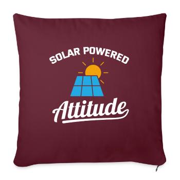 Électricien : Solar Powered Attitude - Housse de coussin décorative 45 x 45 cm - bordeaux - Devant