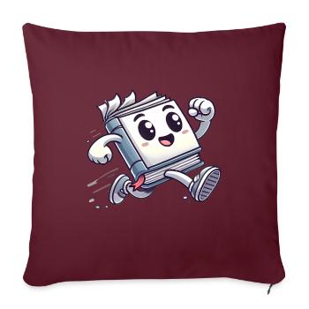 30 ans de conception de livres de bande dessinée - Housse de coussin décorative 45 x 45 cm - bordeaux - Devant
