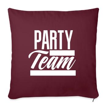 Équipe du parti - Housse de coussin décorative 45 x 45 cm - bordeaux - Devant