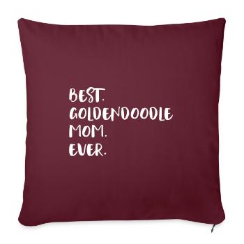 Goldendoodle - Housse de coussin décorative 45 x 45 cm - bordeaux - Devant