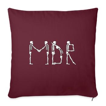 MORT DE RIRE ! - Housse de coussin décorative 45 x 45 cm - bordeaux - Devant