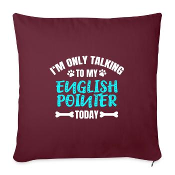 Pointeur anglais - Housse de coussin décorative 45 x 45 cm - bordeaux - Devant