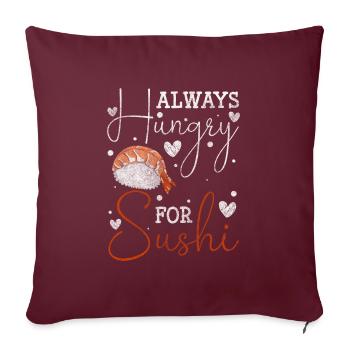 Barre japonaise Soy Nori - Housse de coussin décorative 45 x 45 cm - bordeaux - Devant