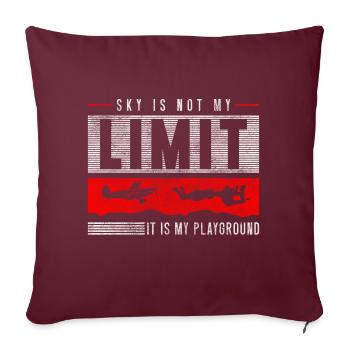 Parachutisme Saut Parachutisme - Housse de coussin décorative 45 x 45 cm - bordeaux - Devant