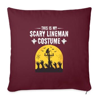 Gruseliger Lineman Kostüm Halloween Power Line Design - Sofakissenbezug 45 x 45 cm - Burgunderrot - Vorne