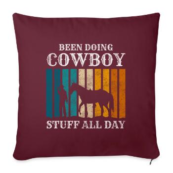 Cowboy Courage Bandit Déguisement - Housse de coussin décorative 45 x 45 cm - bordeaux - Devant