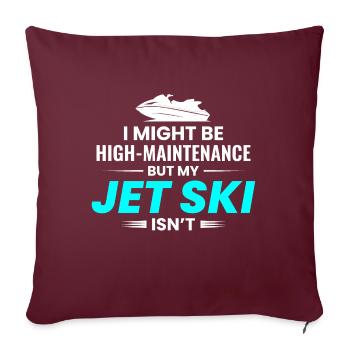 Amateur de jet ski Amateur de sports nautiques Océan - Housse de coussin décorative 45 x 45 cm - bordeaux - Devant