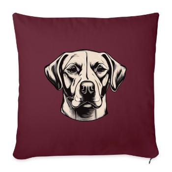 Propriétaire de chien patte Amoureux des chiens à quatre pattes - Housse de coussin décorative 45 x 45 cm - bordeaux - Devant