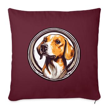 Chiens Sports canins Amoureux des chiens à quatre pattes - Housse de coussin décorative 45 x 45 cm - bordeaux - Devant