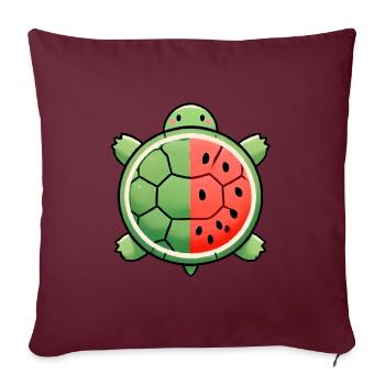 Natures Sweet Blend Tortue pastèque - Housse de coussin décorative 45 x 45 cm - bordeaux - Devant