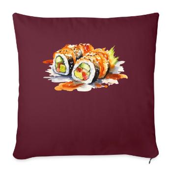 Sushi - Sofa pillowcase 17,3'' x 17,3'' (45 x 45 cm) - burgundy - Front