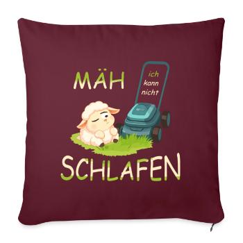 Mouton mignon - Housse de coussin décorative 45 x 45 cm - bordeaux - Devant