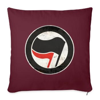 ANTIFA - Housse de coussin décorative 45 x 45 cm - bordeaux - Devant