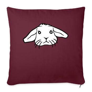 Bunny Rabbit Bunny Rodent Small Animal Cute - Sofa pillowcase 17,3'' x 17,3'' (45 x 45 cm) - burgundy - Front