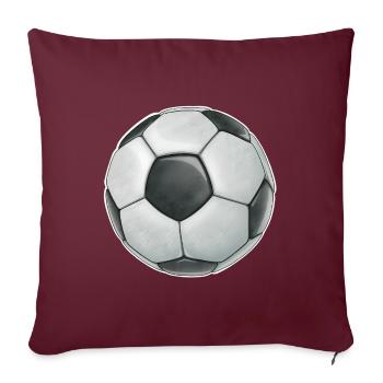 Fußball - Sofakissenbezug 45 x 45 cm - Burgunderrot - Vorne