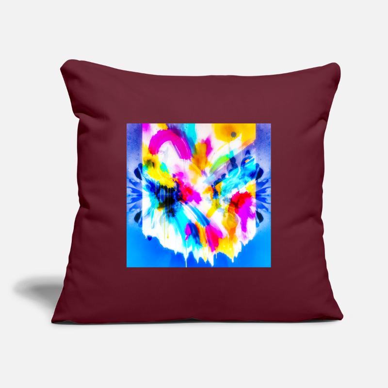 Explosion de couleurs à l’aquarelle Housse de coussin décorative 45 x 45 cm