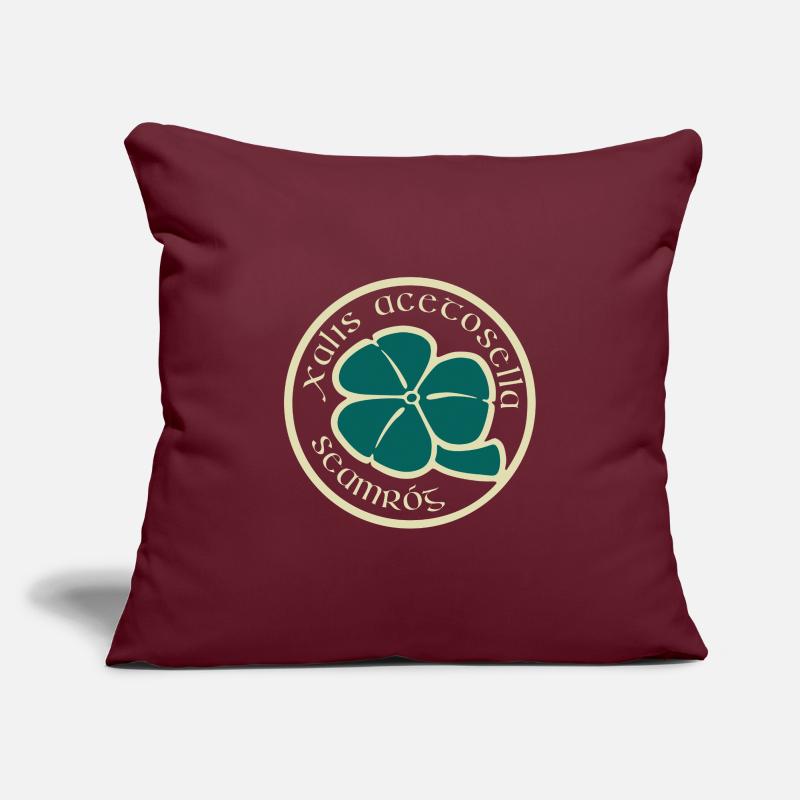 Trèfle Beige Vert Fleur de la Saint-Patrick Housse de coussin décorative 45 x 45 cm
