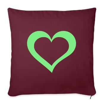 Cœur - Housse de coussin décorative 45 x 45 cm - bordeaux - Devant