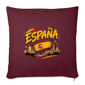 Spain Spanish Flag Espana Graphic  - Housse de coussin décorative 45 x 45 cm - bordeaux - Devant