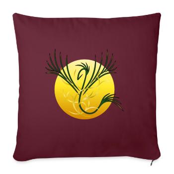 Solar Phoenix - The Rebirth of Light - Sofa pillowcase 17,3'' x 17,3'' (45 x 45 cm) - burgundy - Front