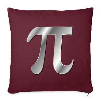 Zahl Pi Mathematik - Sofakissenbezug 45 x 45 cm - Burgunderrot - Vorne