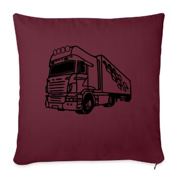 truck01 - Housse de coussin décorative 45 x 45 cm - bordeaux - Devant