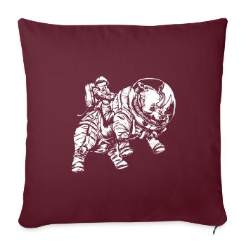 spacerhino white - Sofakissenbezug 45 x 45 cm - Burgunderrot - Vorne