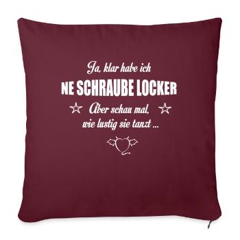 Schraube locker - Sofakissenbezug 45 x 45 cm - Burgunderrot - Vorne