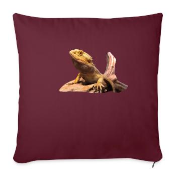 Bartagame - Sofakissenbezug 45 x 45 cm - Burgunderrot - Vorne