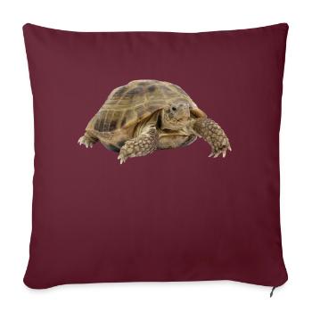 turtle schildkroete tiere animals7 - Sofakissenbezug 45 x 45 cm - Burgunderrot - Vorne