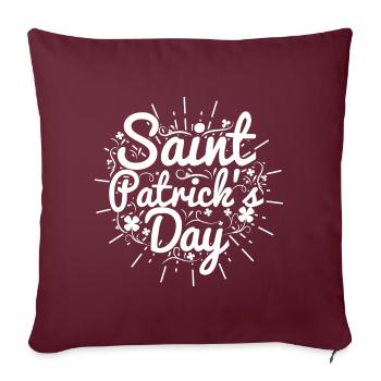 Day Irlande cadeau de vacances de Clover Saint Patrick - Housse de coussin décorative 45 x 45 cm - bordeaux - Devant