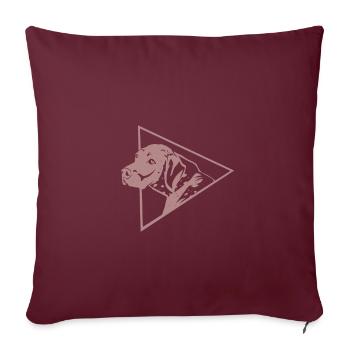 Idée cadeau German Shorthair Labrador Dogge - Housse de coussin décorative 45 x 45 cm - bordeaux - Devant