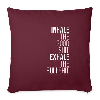 yoga - Housse de coussin décorative 45 x 45 cm - bordeaux - Devant
