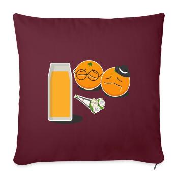 Orangery Funeral Smoothie cadeau de jus d'orange - Housse de coussin décorative 45 x 45 cm - bordeaux - Devant