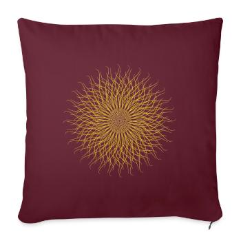 Mandala - Sofakissenbezug 45 x 45 cm - Burgunderrot - Vorne
