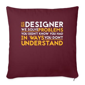 UX UI Designer Beruf Job IT Programmierer - Sofakissenbezug 45 x 45 cm - Burgunderrot - Vorne