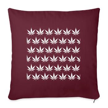 4:20 4/20 420 Allemagne Cannabis Weed Hemp Leaf - Housse de coussin décorative 45 x 45 cm - bordeaux - Devant