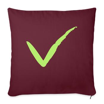 Course du crochet brosse - Housse de coussin décorative 45 x 45 cm - bordeaux - Devant