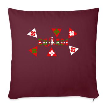 Euskadi Pays Basque - Housse de coussin décorative 45 x 45 cm - bordeaux - Devant