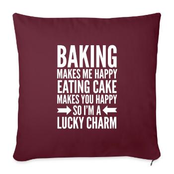 Cuisson Baker Gâteau Cupcake Baker Cadeau 11 - Housse de coussin décorative 45 x 45 cm - bordeaux - Devant