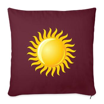 Sonne Sun - Sofakissenbezug 45 x 45 cm - Burgunderrot - Vorne
