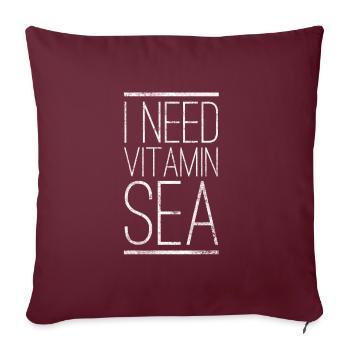 Vacances à la mer eau de mer du nord cadeau plage 11 - Housse de coussin décorative 45 x 45 cm - bordeaux - Devant