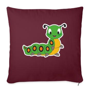 Caterpillar - Housse de coussin décorative 45 x 45 cm - bordeaux - Devant