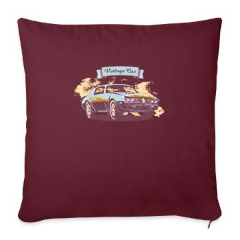 Vintage Car Auto Car Lovers Vintage Fanatics - Housse de coussin décorative 45 x 45 cm - bordeaux - Devant