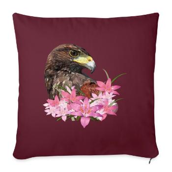 Harris Hawk - Sofakissenbezug 45 x 45 cm - Burgunderrot - Vorne