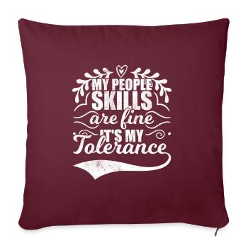 Compétence sociale, tolérance, tolérance, acceptation - Housse de coussin décorative 45 x 45 cm - bordeaux - Devant