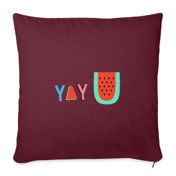 YAY watermelon t-shirt | Bestseller | - Sofakissenbezug 45 x 45 cm - Burgunderrot - Vorne